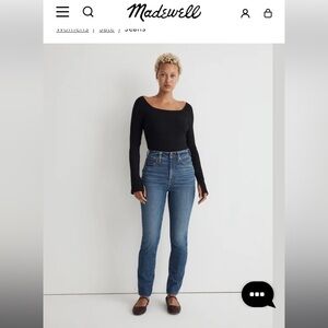 NWT Madewell Petite Mid Rise Curvy Perfect Vintage Jeans